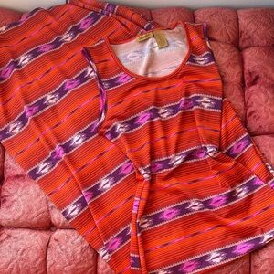 Wrangler Orange and Purple Striped Dress